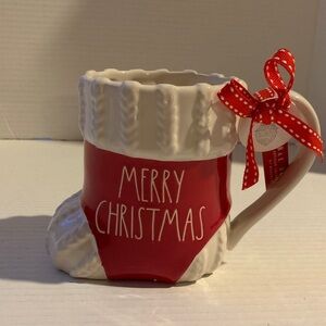 Rae Dunn Red and White Merry Christmas Mug